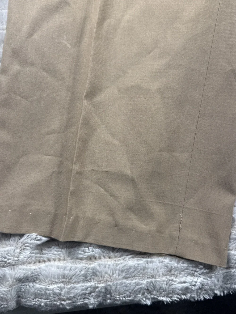Gucci Men Wool Poly Beige Pants Trousers Size 40 Fits 32x31” France VTG 2001 EUC